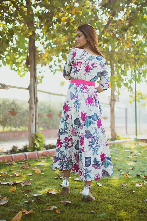 Iris Royal Midi Dress